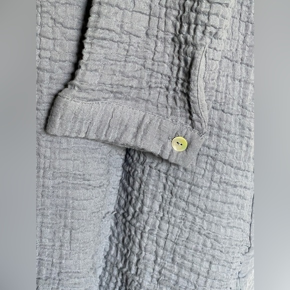 Zara Cotton Button Down Tunic Dress | Relaxed Fit Weekend Style | Blue | XS/S - Picture 9 of 13